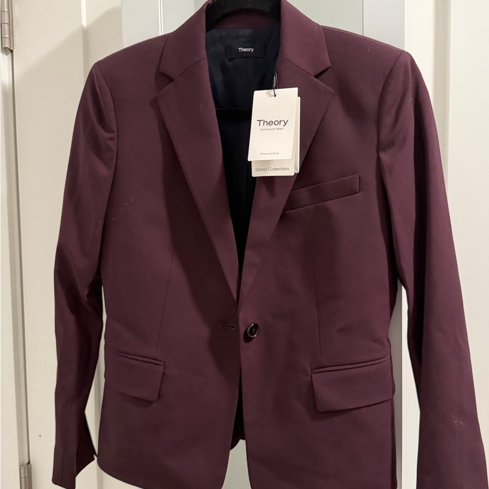Theory One Button Slim Jacket